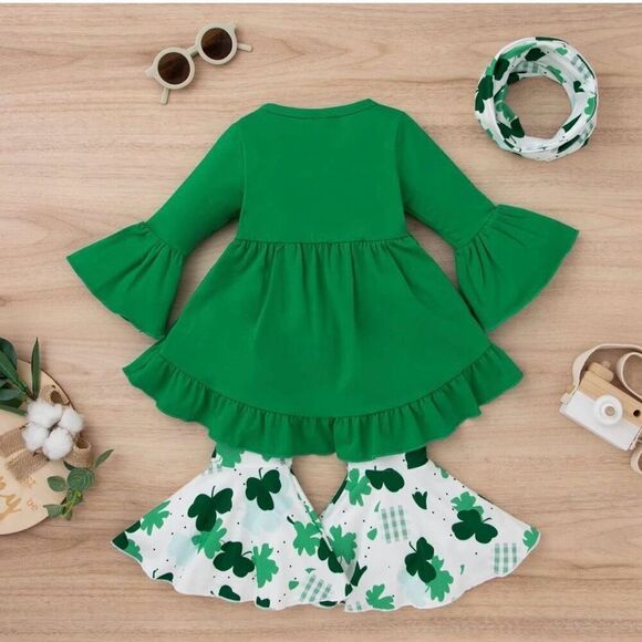 Toddler Girls St Patrick’s Day 3 Piece Casual Set New - Picture 4 of 9